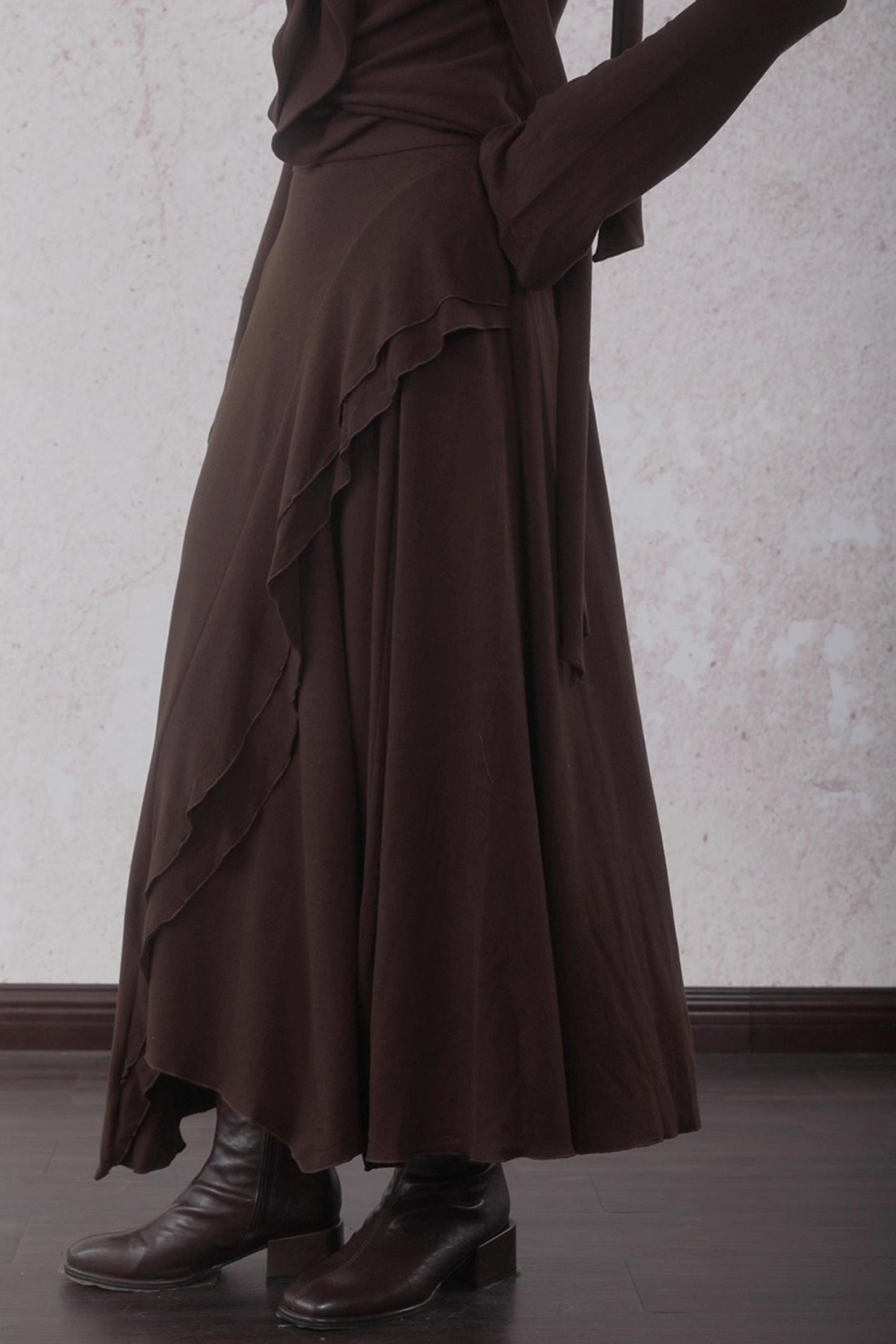 Design Streamer Knitted Top Skirt Set