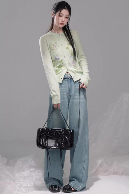 Meersalzblaue Lyocell-Jeans
