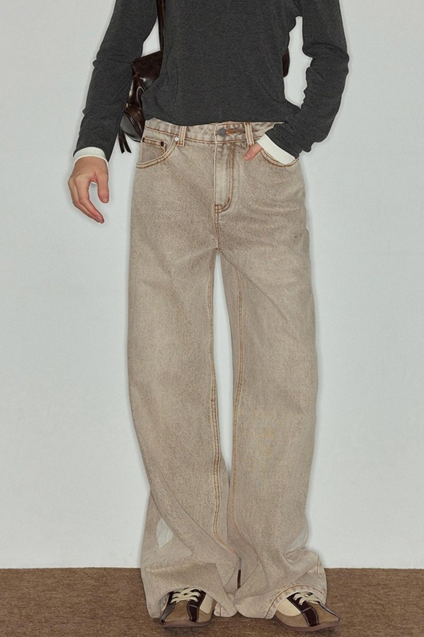 Almond Love Brown Jeans