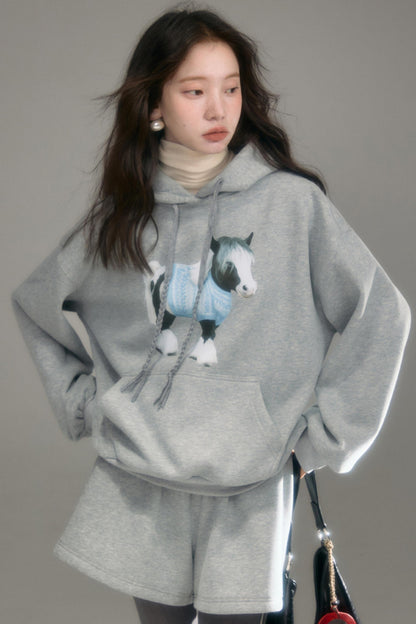 Fleece Hooded Top & Pant Set-Up