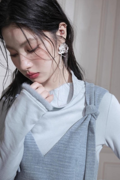 Moonlight Wool Cuff Collar Top