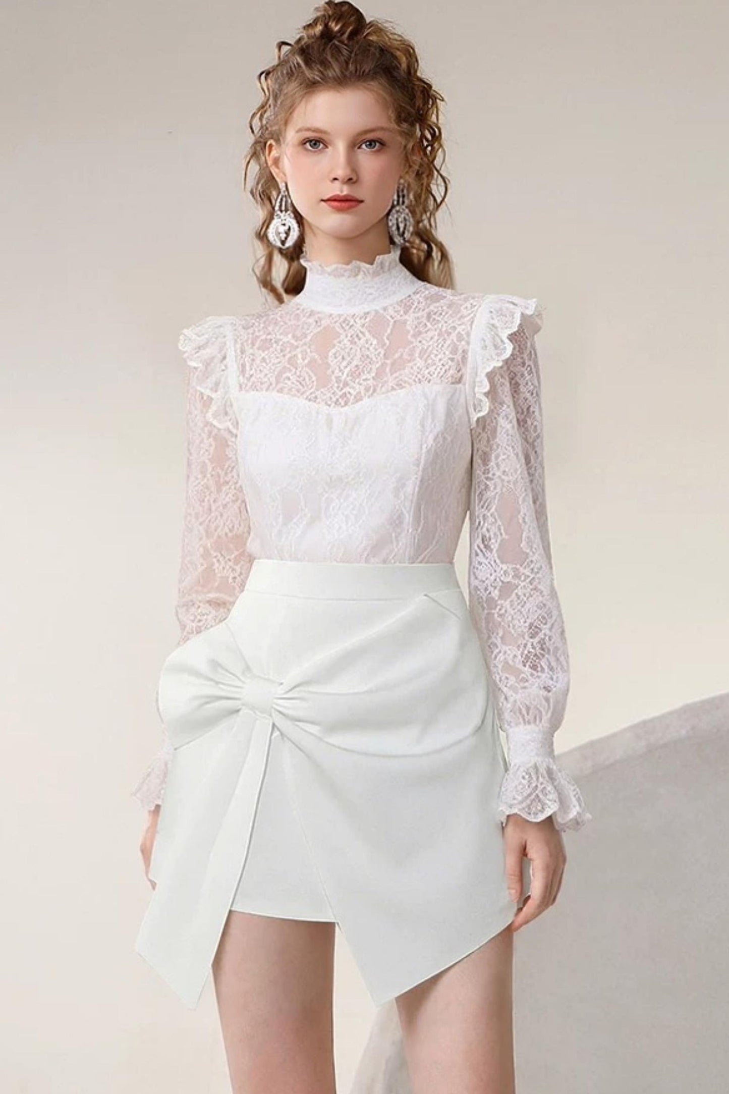 French Stand-Collar Top and Culottes Set-Up