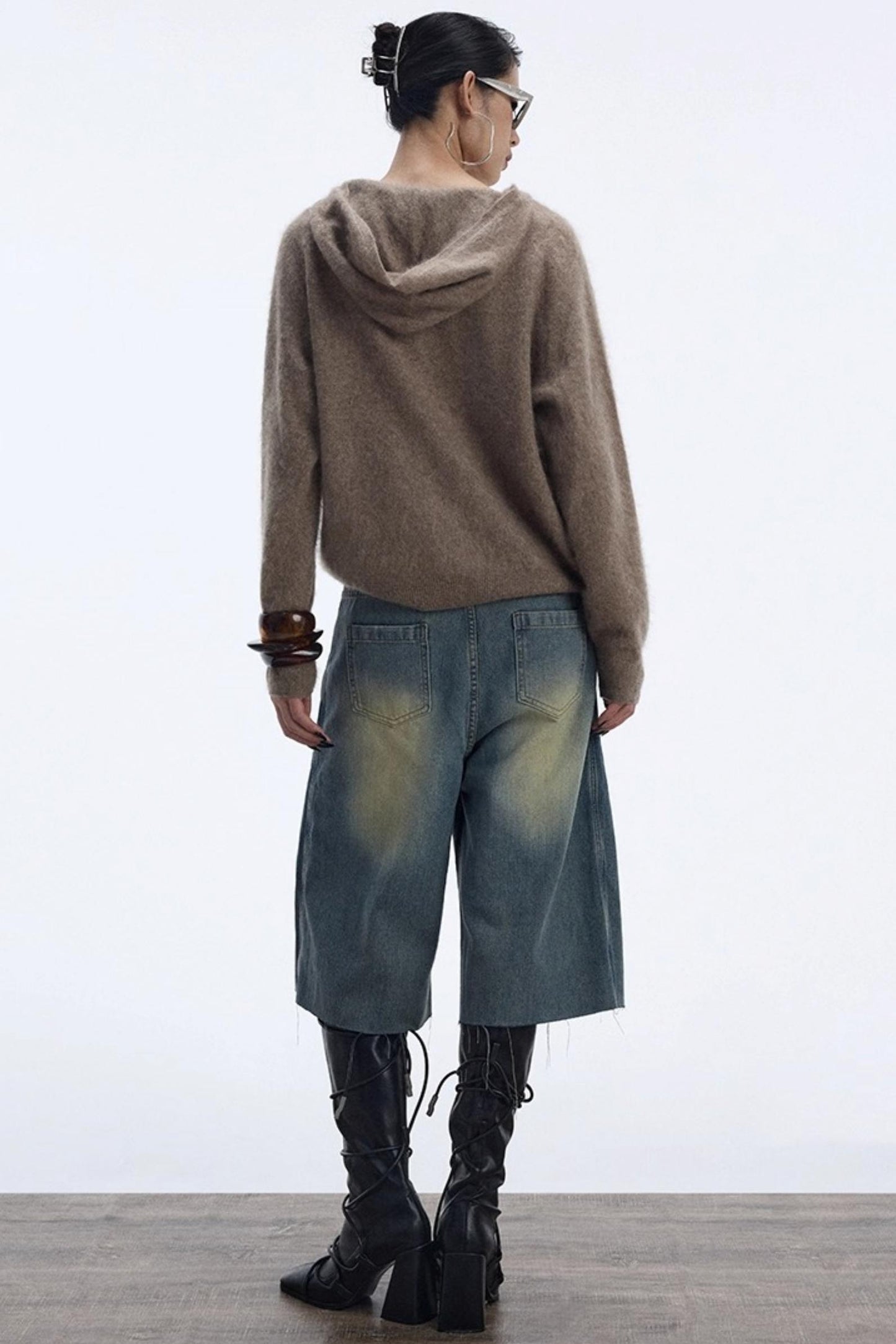 Distressed Denim Shorts