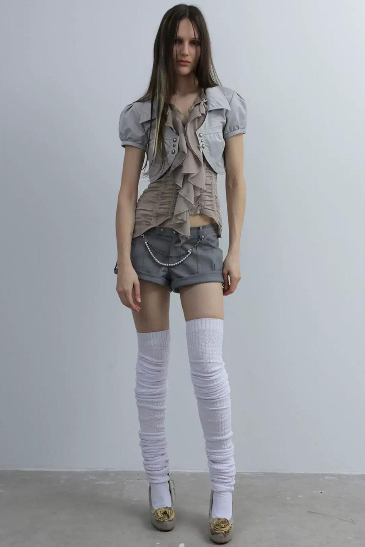 Retro Low-Rise Mini Anzugshorts