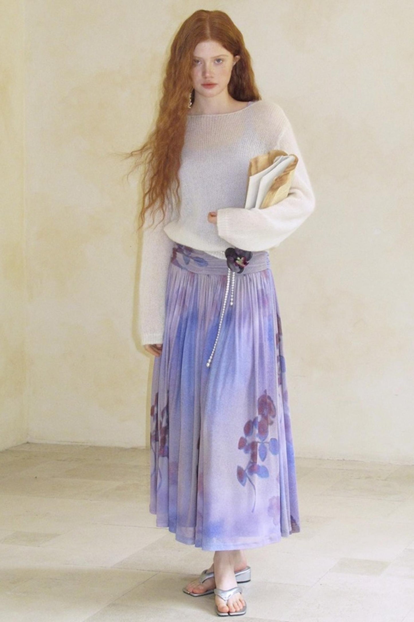 Absinthe Peach Mohair Sweater Top