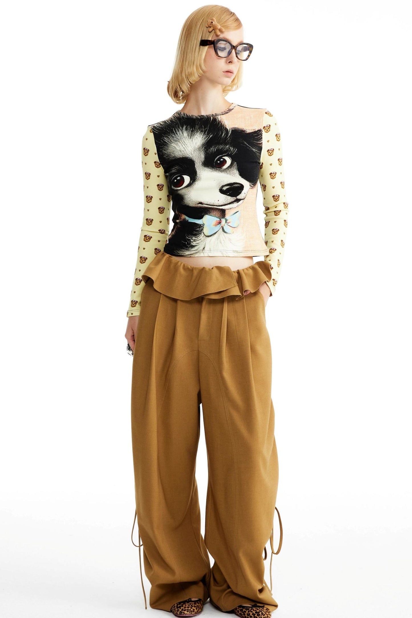 Cotton Puppy Print Base Top