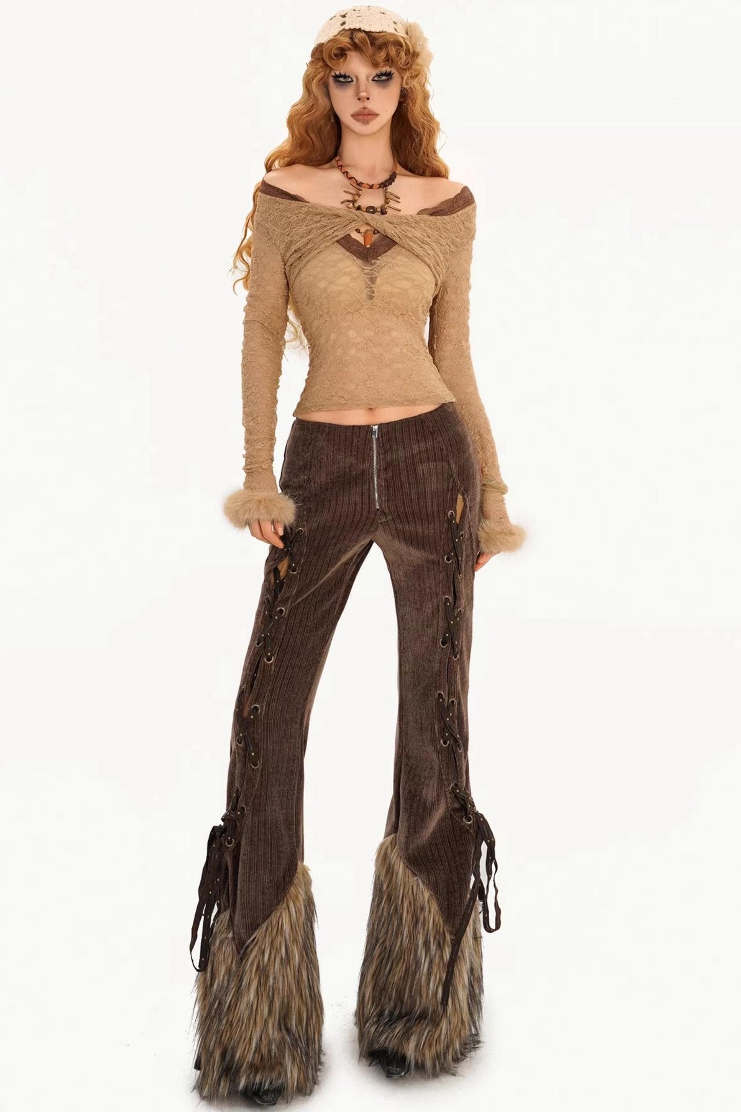 Vintage Off-Shoulder Lace Top