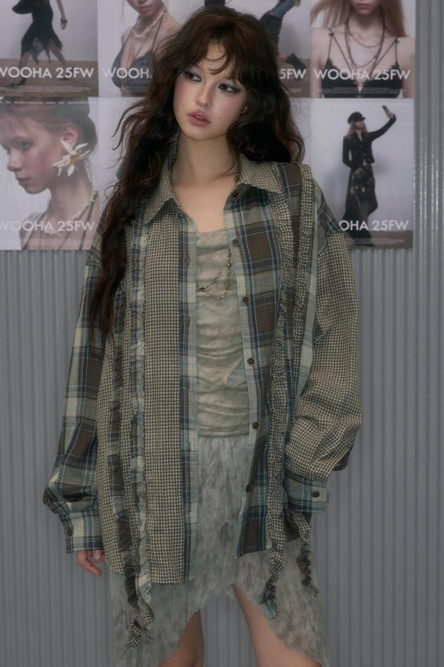 Retro Plaid Casual Loose Shirt