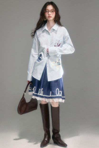 Flying Lily Striped Shirt