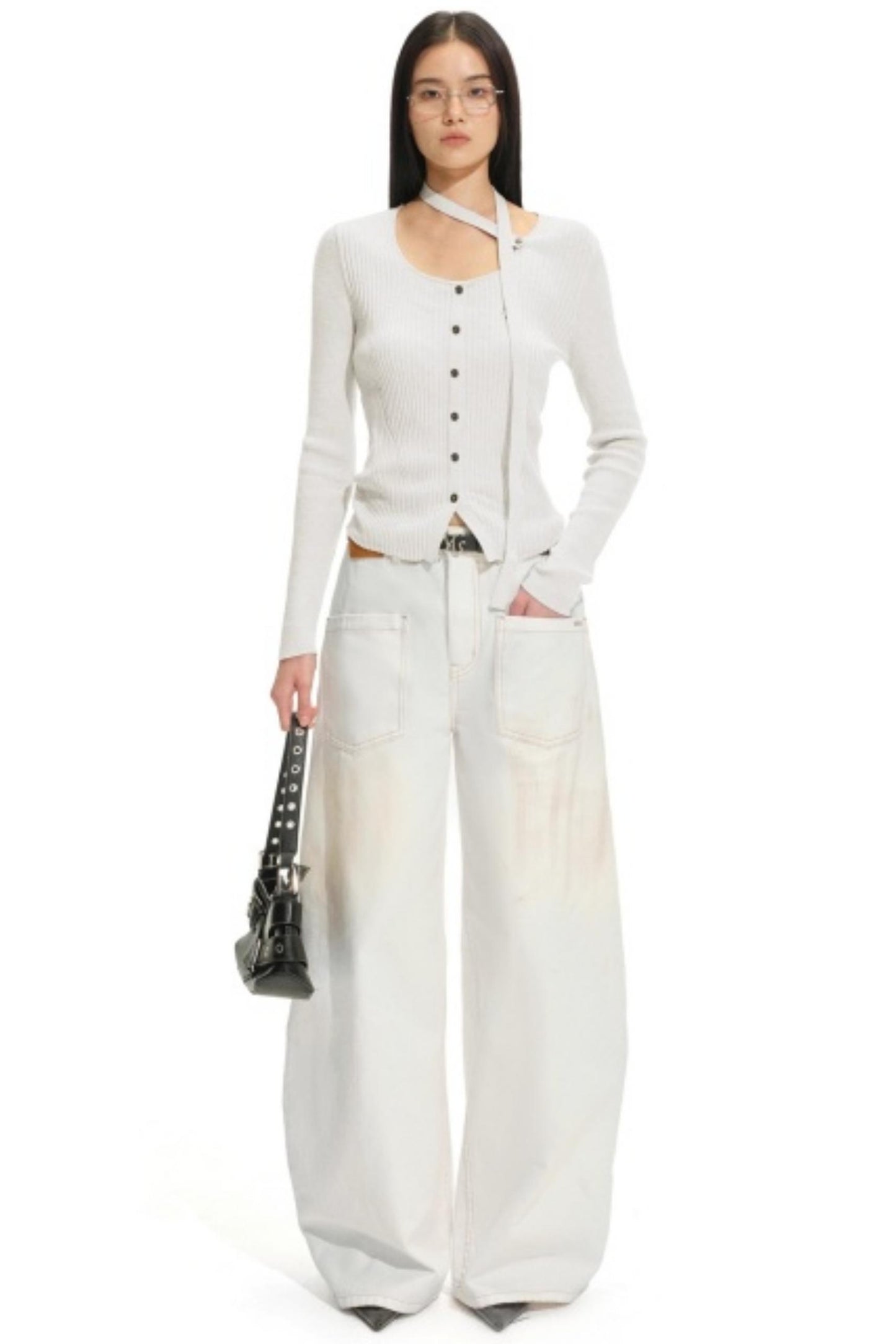 Knit Ribbed Stripe Cardigan