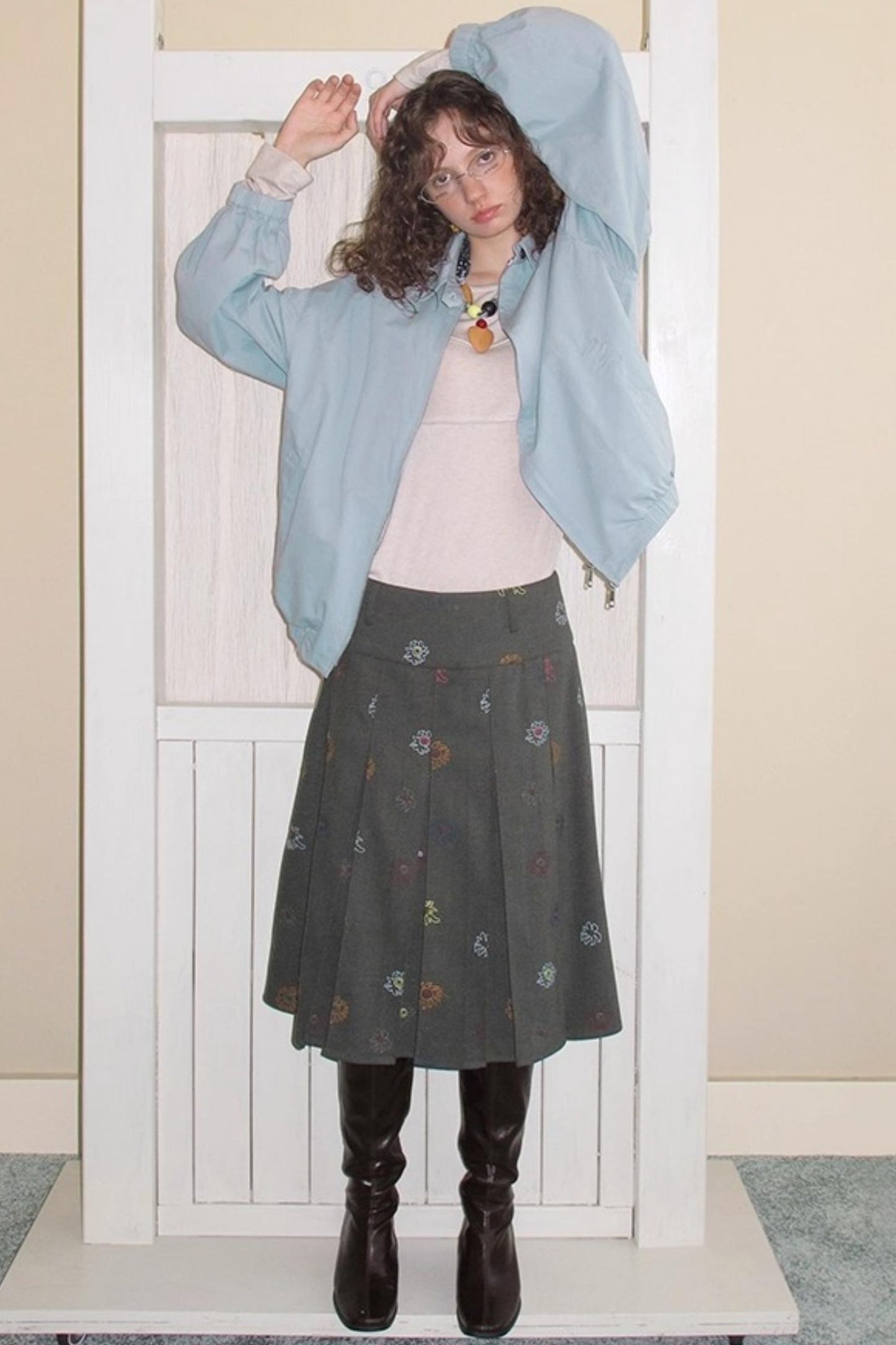 Washed Cotton Lapel Jacket