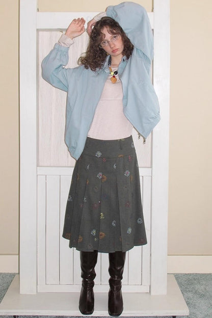 Washed Cotton Lapel Jacket