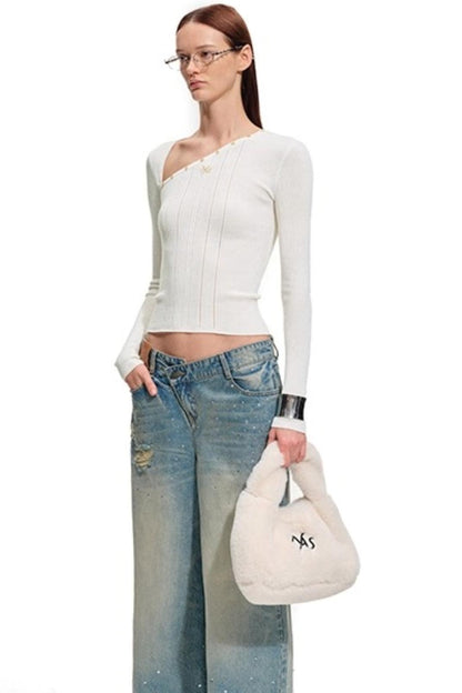 Pit Striped Long Sleeve Top