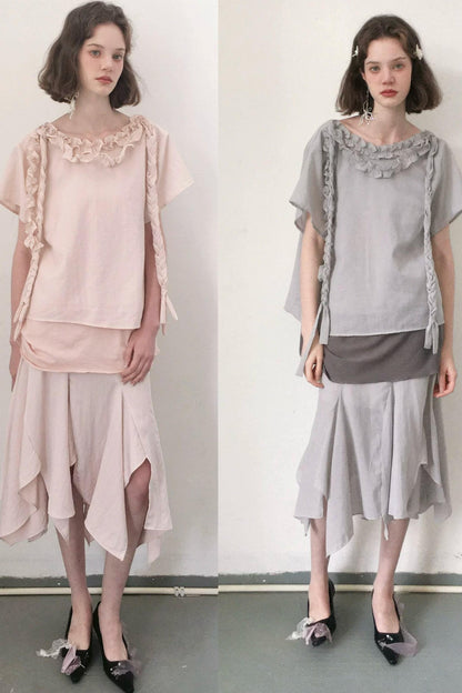 Vintage Irregular Fishtail Skirt