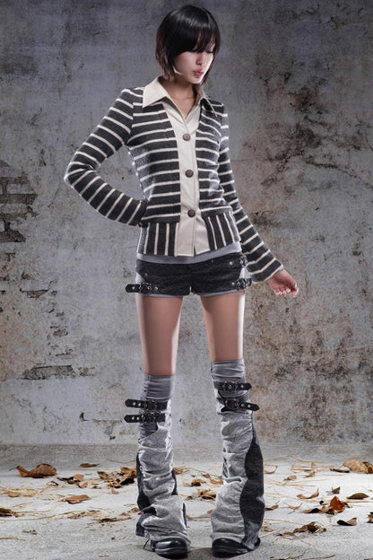 Punk Retro Low-Rise Shorts Set-Up