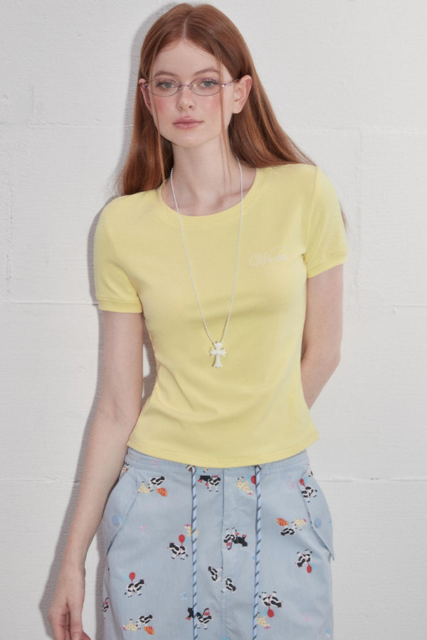 Solid Shoulder Hot Drill T-Shirt