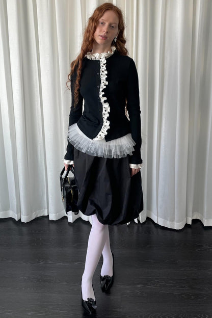 Polka Dot Lace Long Sleeve Cardigan