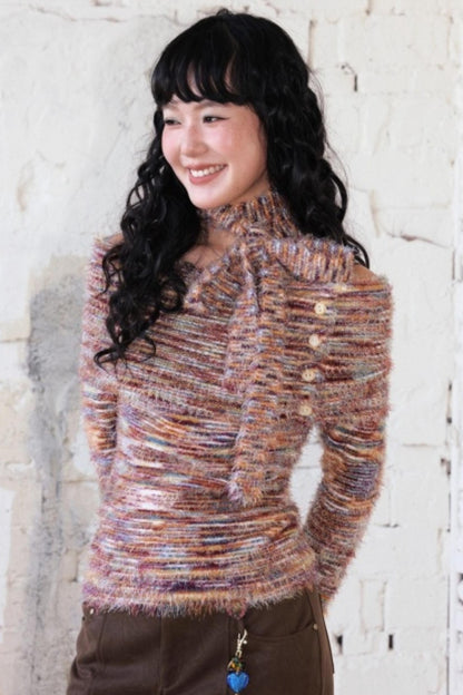 Toffee Candy Off-Shoulder Top