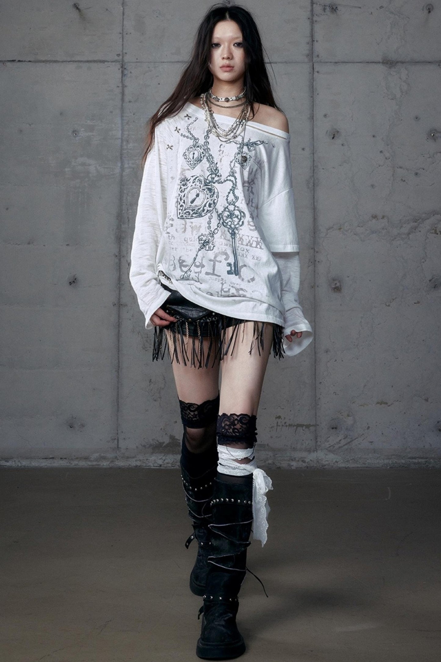 Wasteland Punk One-Shoulder T-Shirt