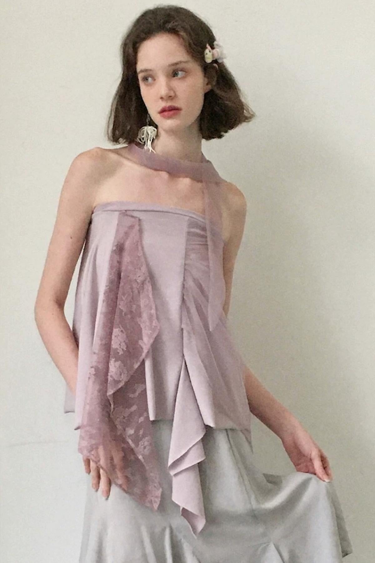 Misty Purple Lace Skirt