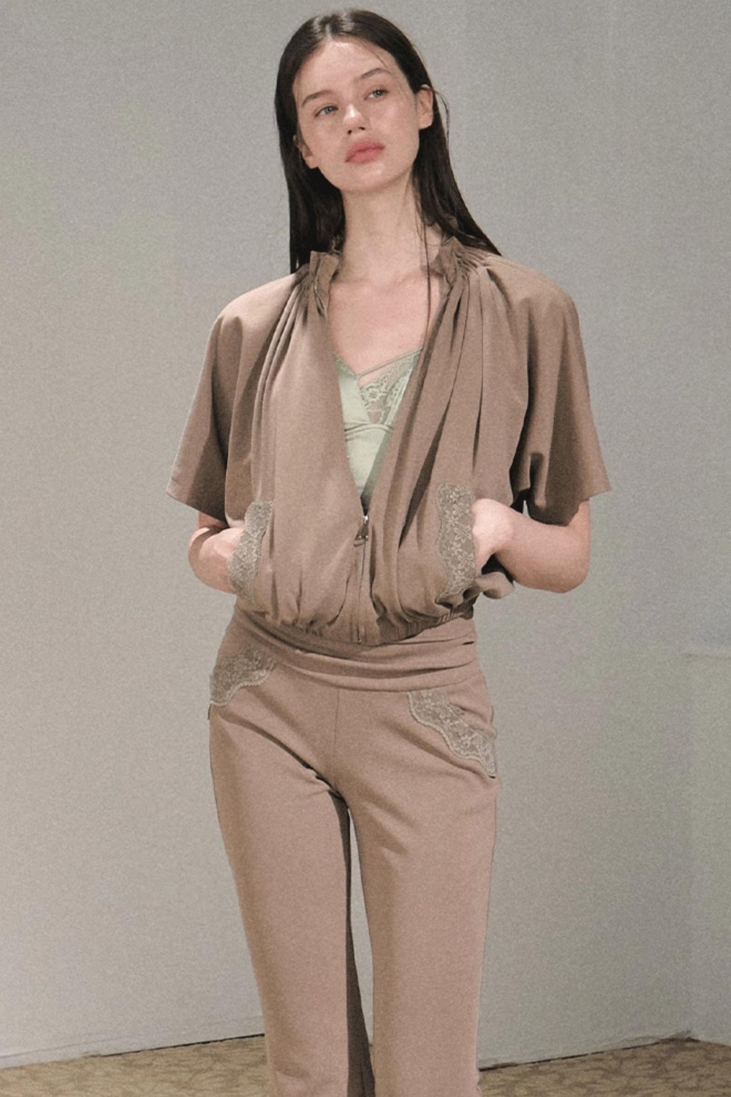 Casual Lace Top & Pants Set-Up