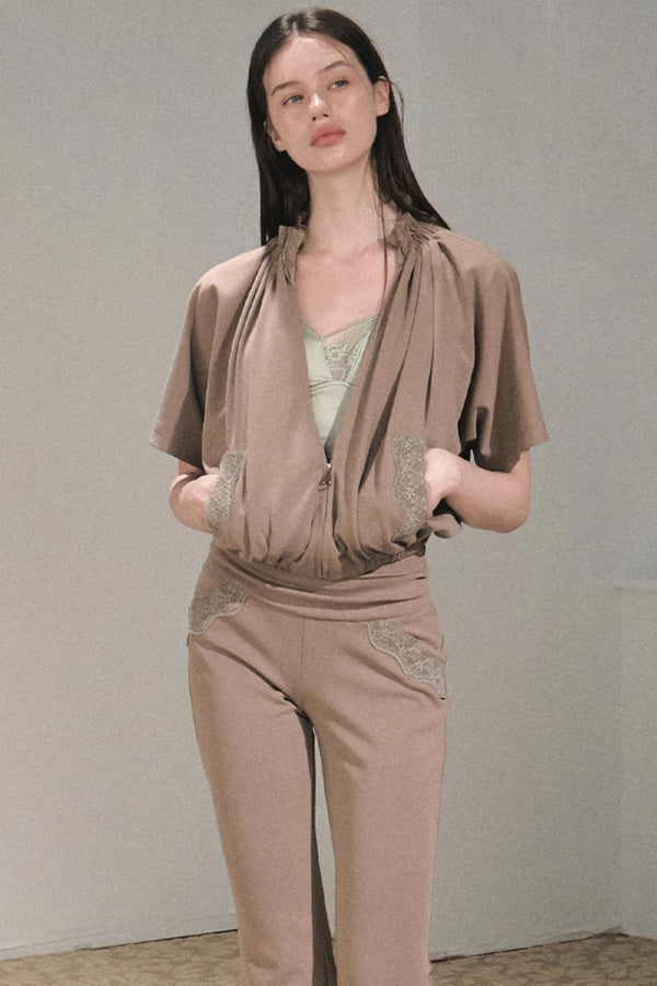 Casual Lace Top & Pants Set-Up