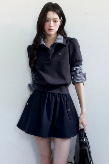 Korean Academy A-Line Skirt