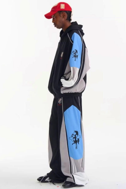 Jacke mit kontrastierenden Stickereien