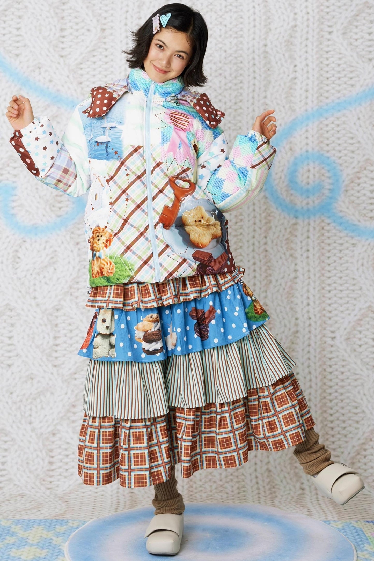 Chocolate Cake Print Skirt