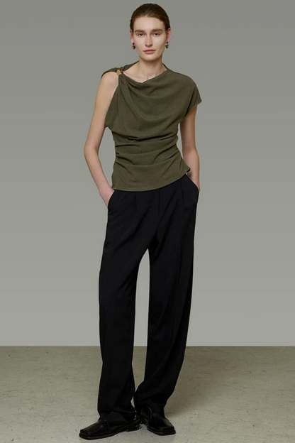 Unspoken Twist Knot Blouse