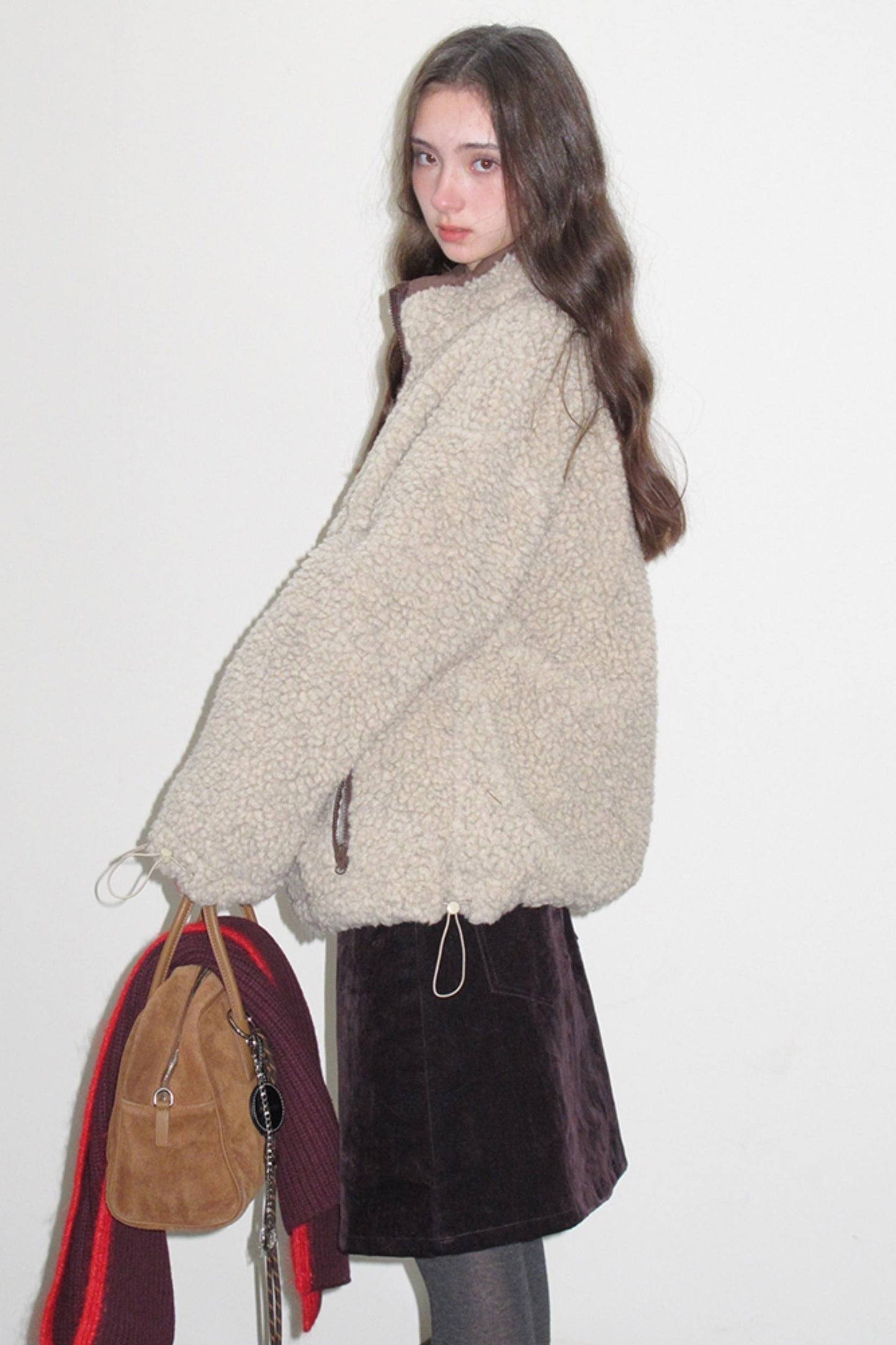 Snow Kiss Latte Plush Coat