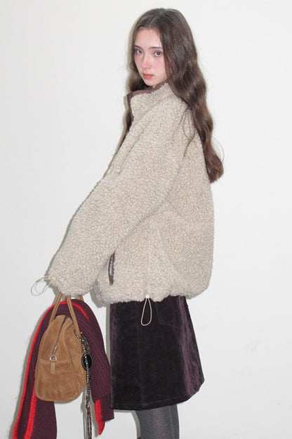 Snow Kiss Latte Plush Coat