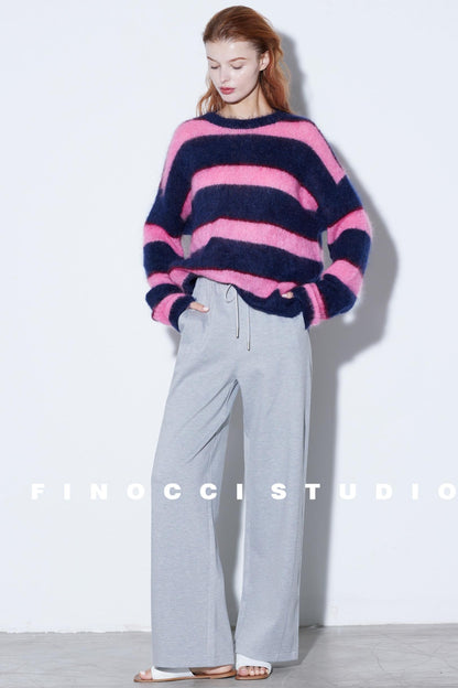 Mulberry Silk High-Waisted Trousers