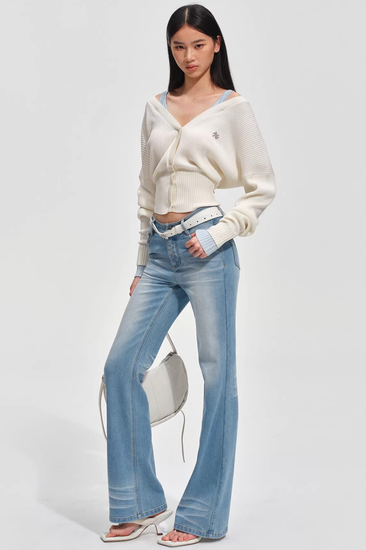 Color-Blocked Knit Cardigan