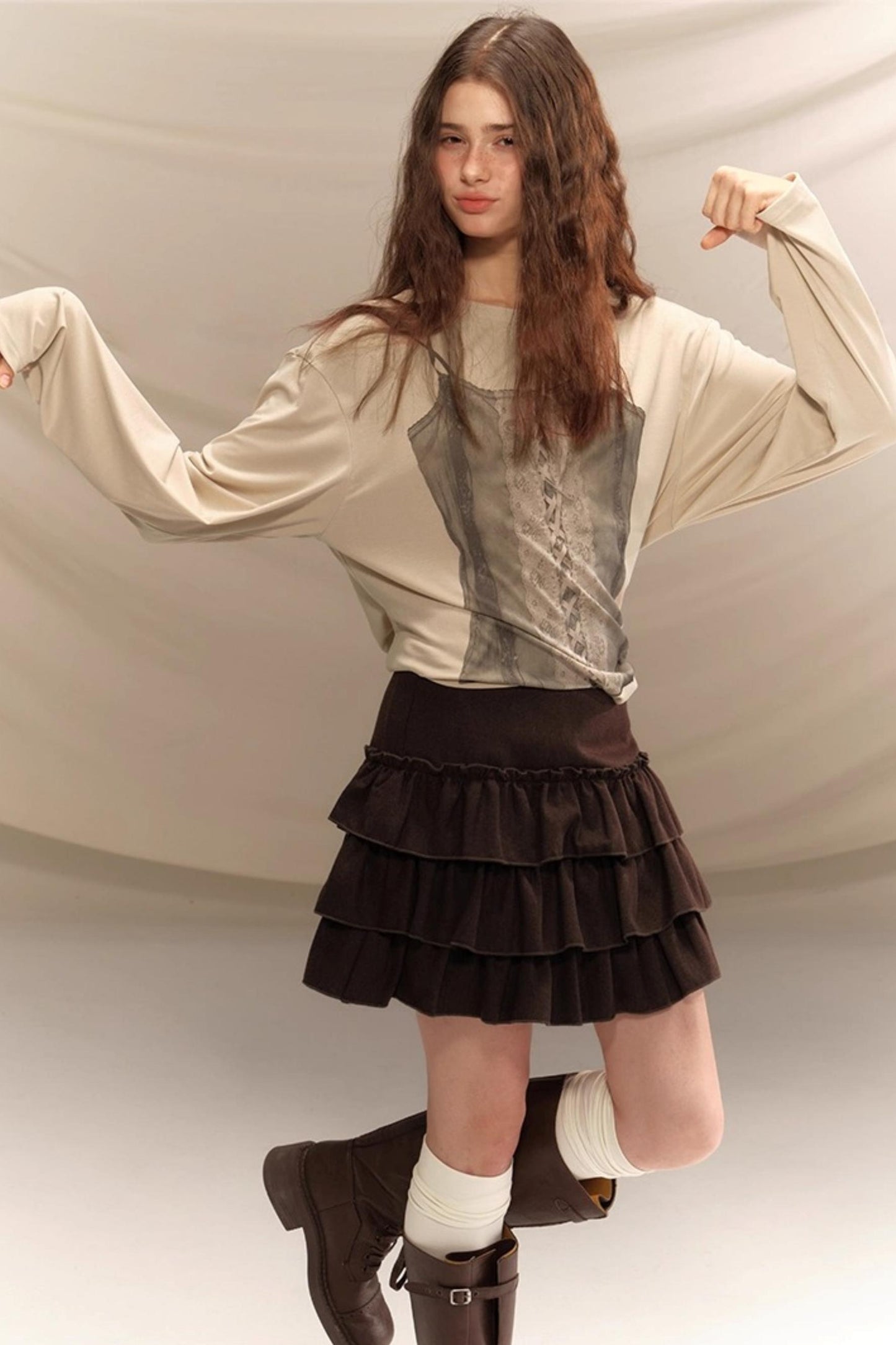 Winter Wool High-Waisted Skirt