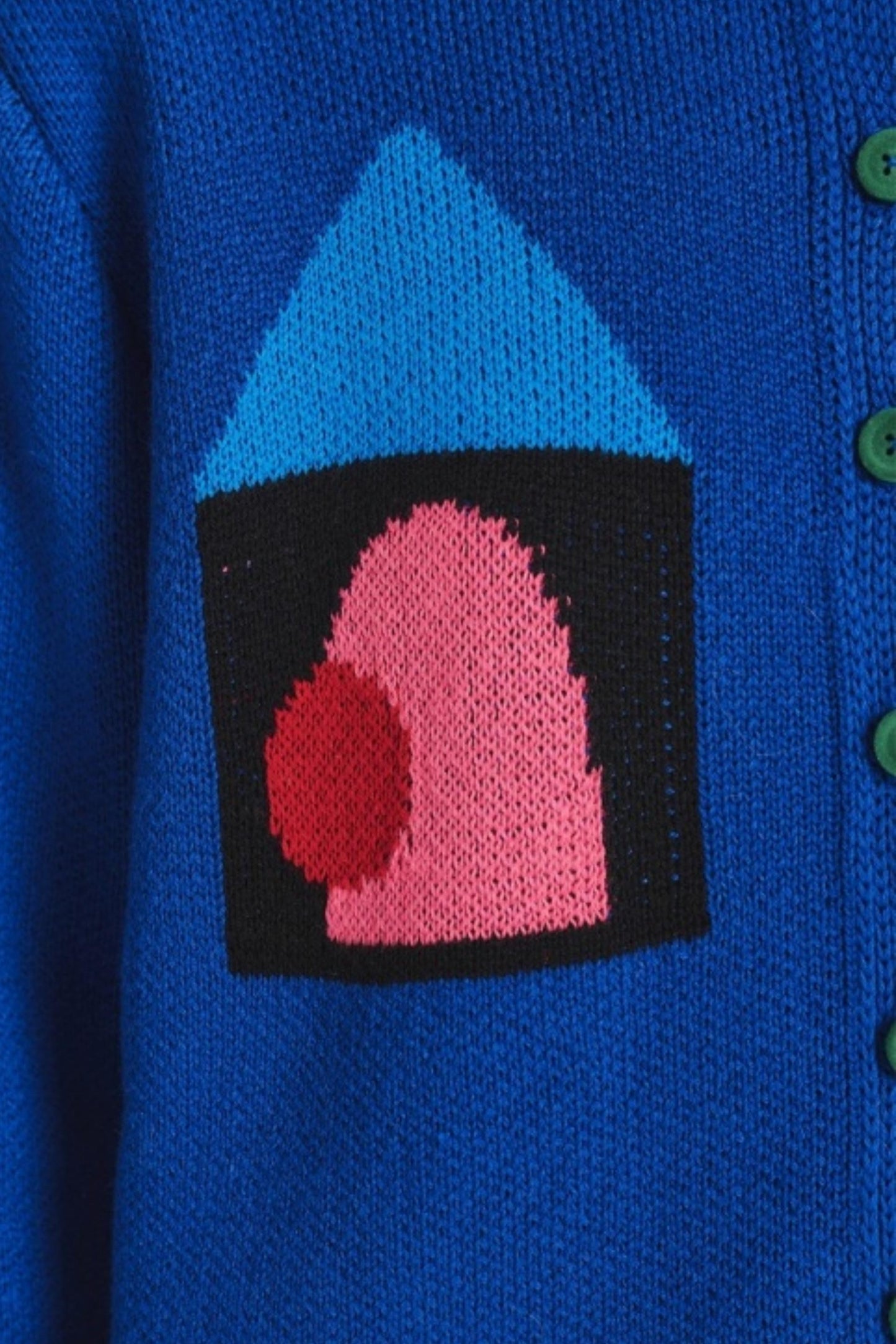 Colorful Jacquard Knitted Cardigan