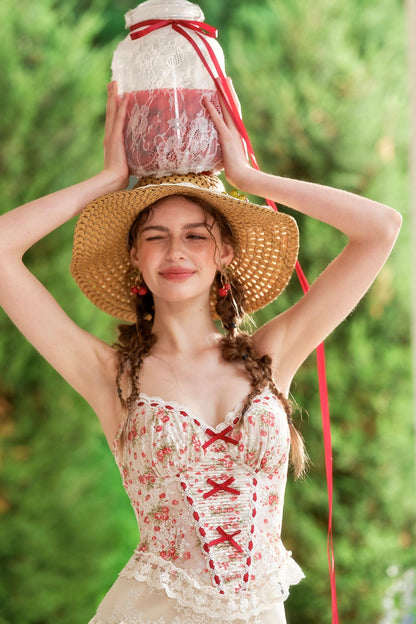 Blossom Lace Corset Skirt Set-Up