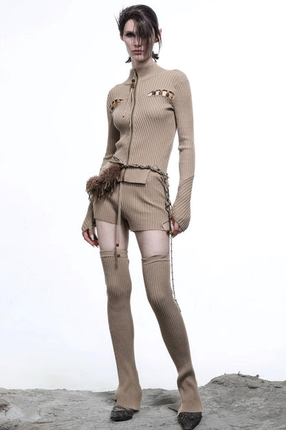 Heart Beaded Sweater Cardigan