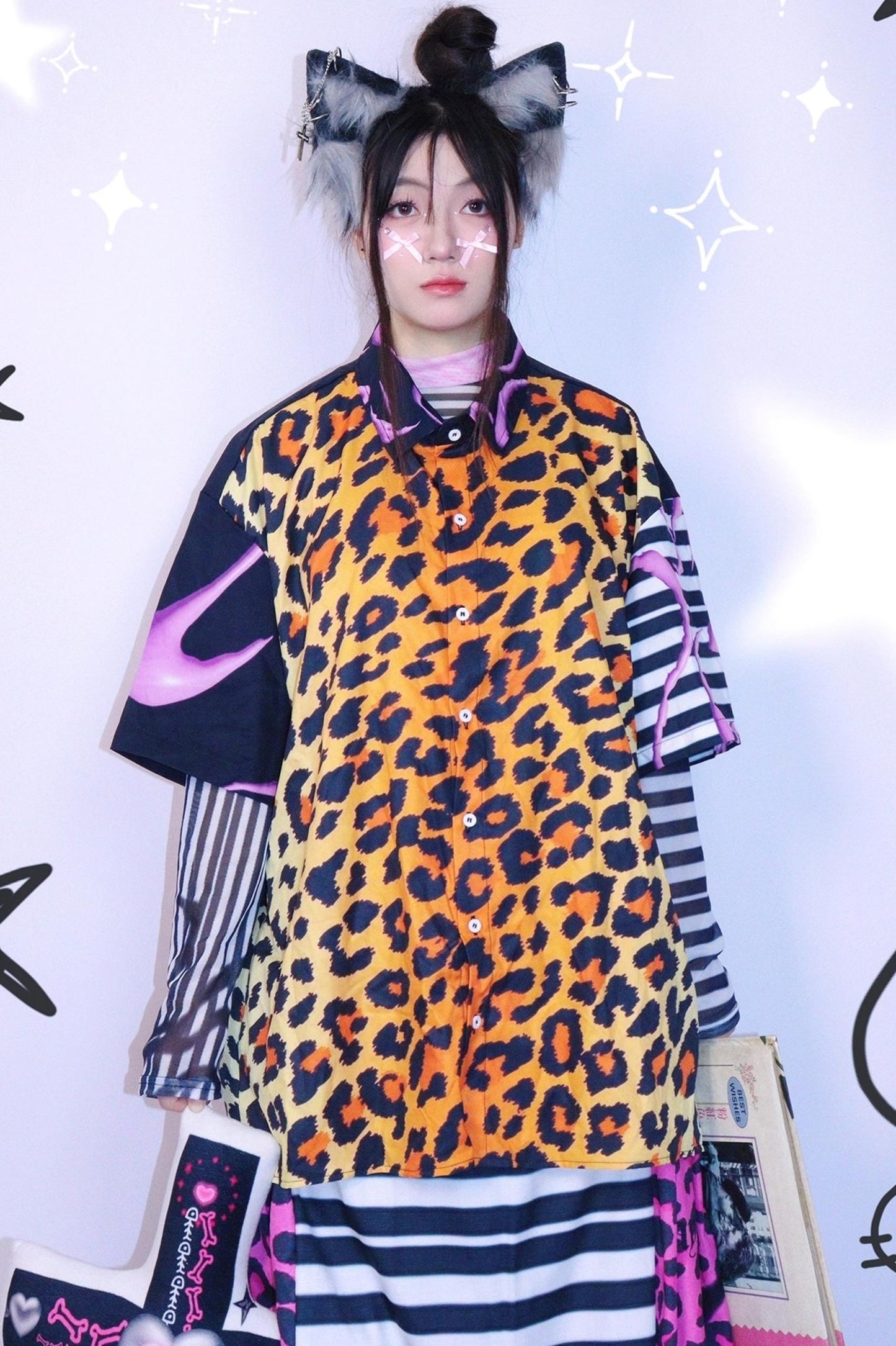 Leopard Gal Short-Sleeved Shirt