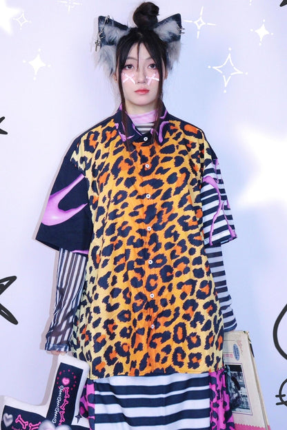 Leopard Gal Short-Sleeved Shirt