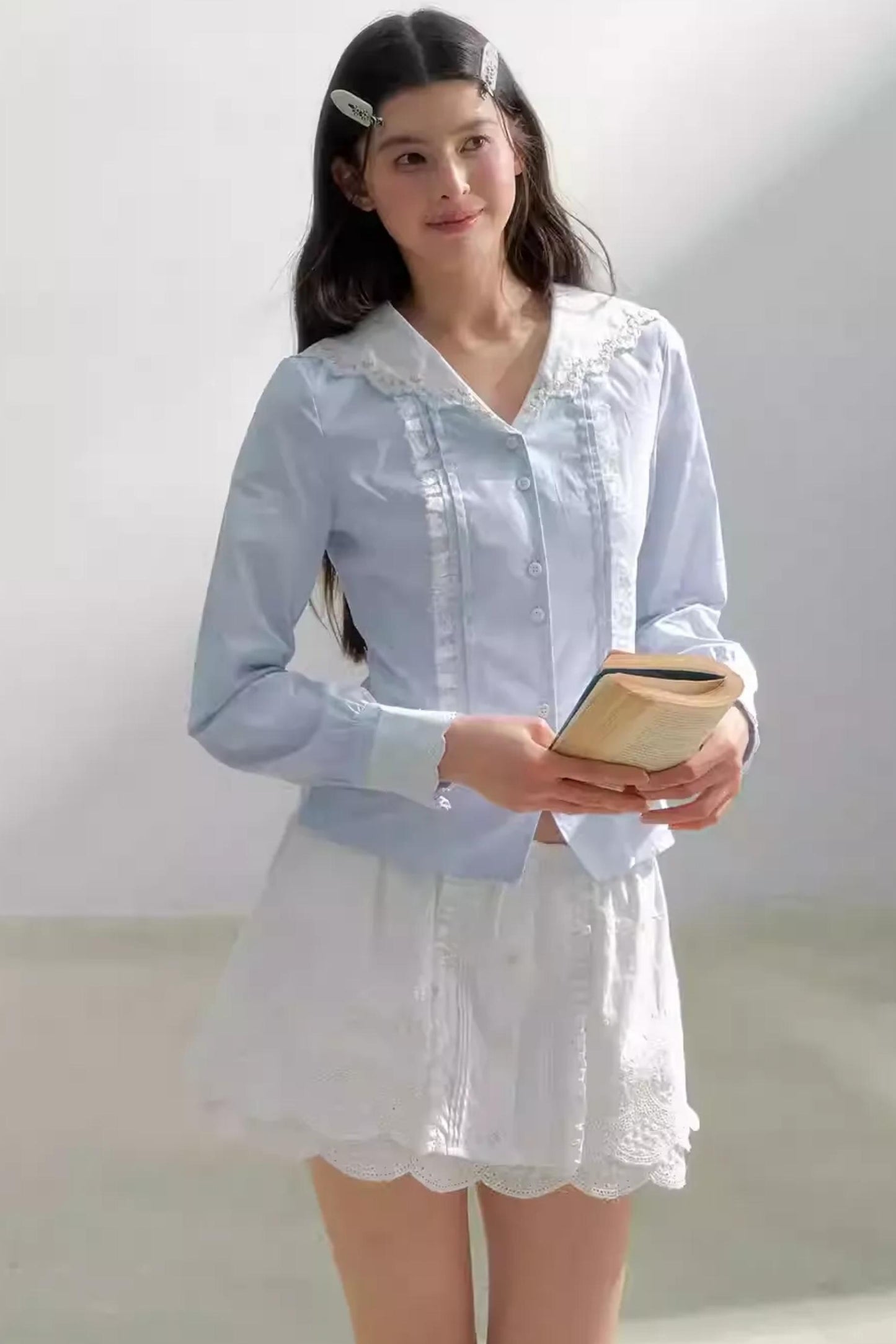 Sea of Spring Embroidered Shirt