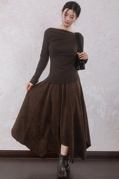 Chestnut Brown Skirt
