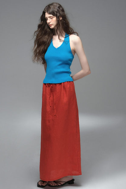 High Saturation Linen Skirt