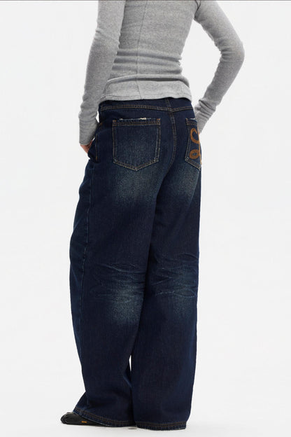 Vintage Distressed Denim Pants