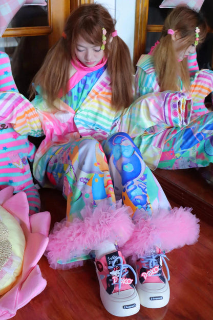 Rainbow Striped Loose Shirt