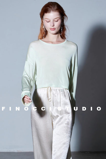 Autumn Silky Knitted T-shirt