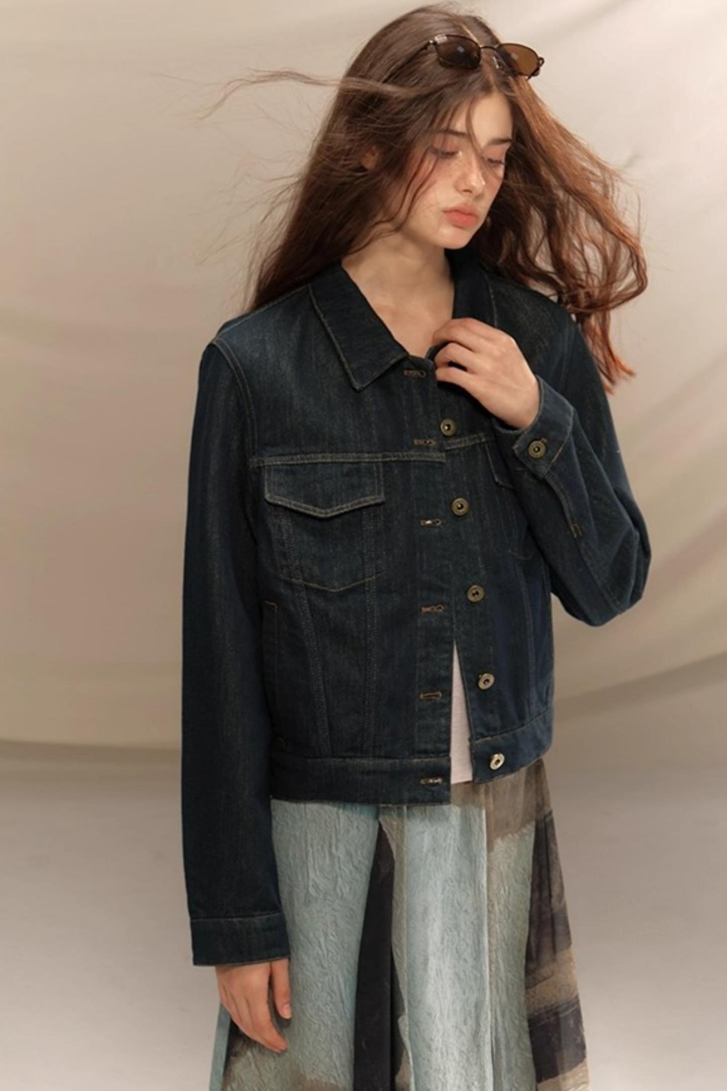 Raw Washed Amber Denim Jacket