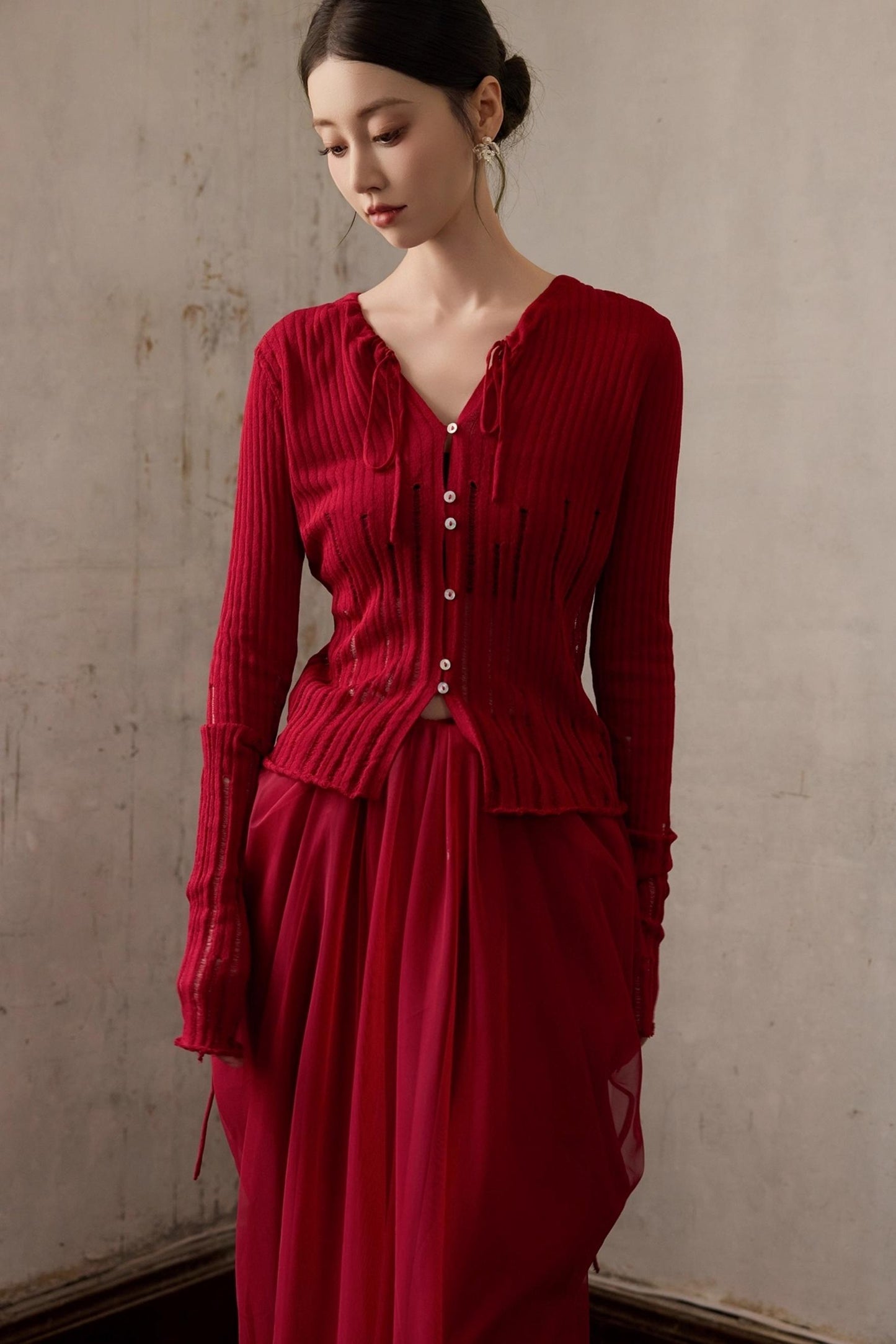 Autumn Romantic Mesh Skirt