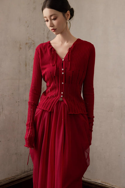 Autumn Romantic Mesh Skirt