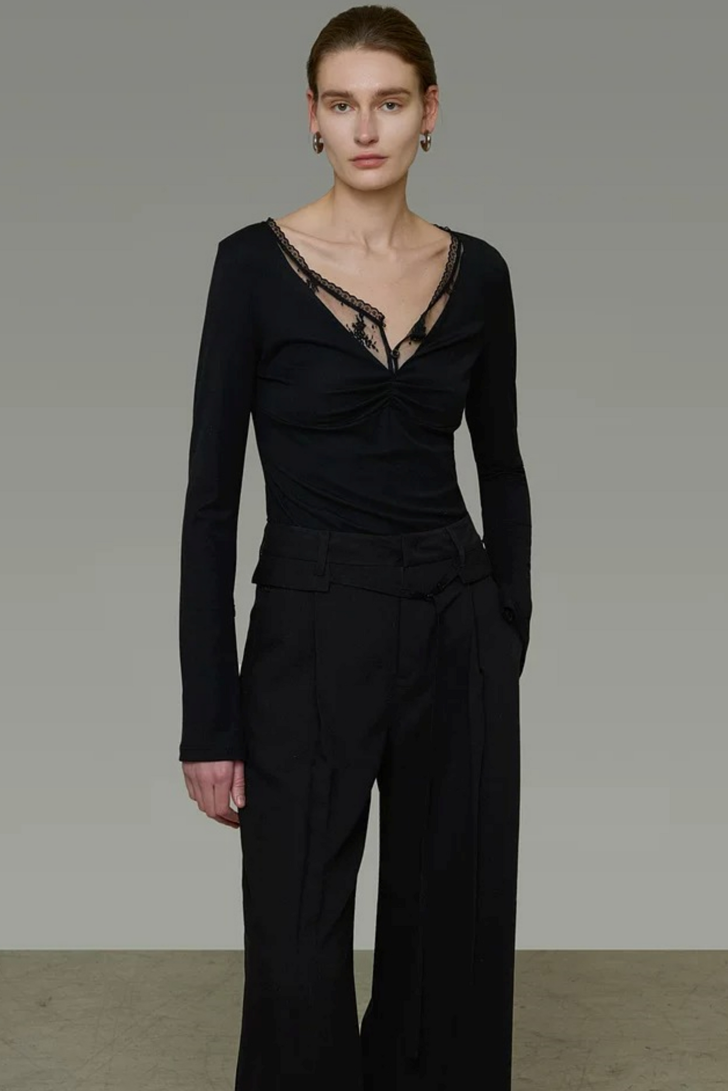 Unspoken Ruched Knit Sweater